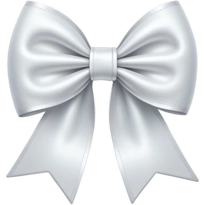 white satin bow emoji