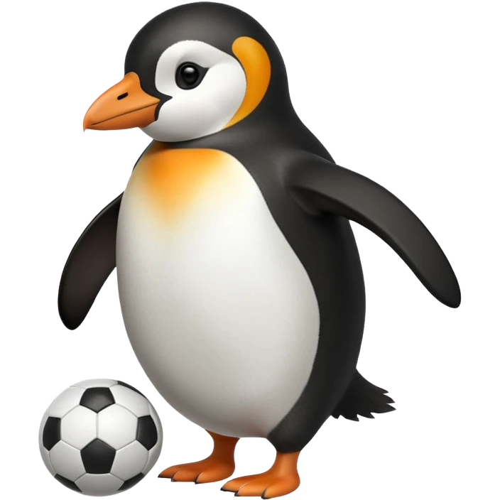 a penguin playing football emoji
