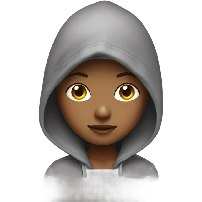 Girl wearing hoodie emoji