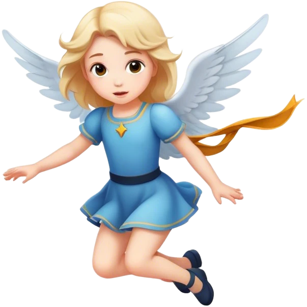 a flying little girl  emoji