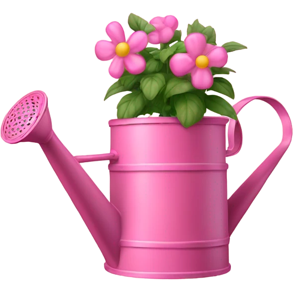 Pink garden watering can emoji