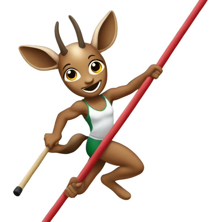 Antelope pole vaulting emoji