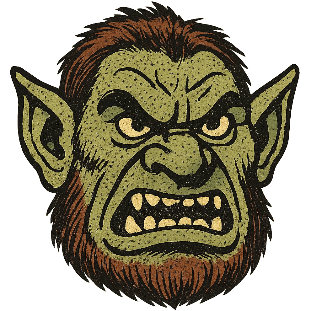 angry troll face, comic book style, intense glare, dramatic shading emoji