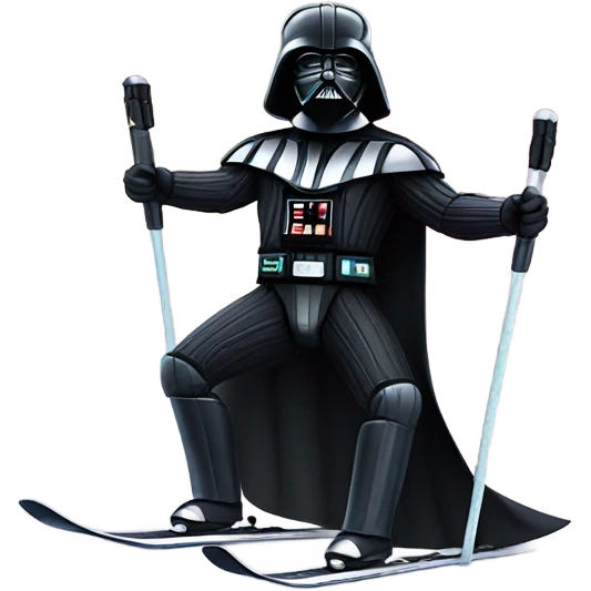 Darth Vader on skis emoji
