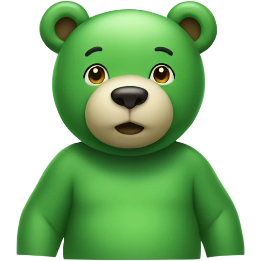 Green bear emoji