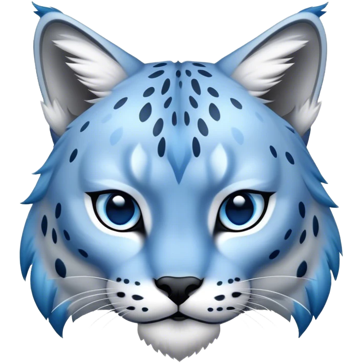 A blue lynx emoji