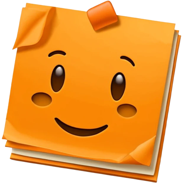 orange post-it note emoji