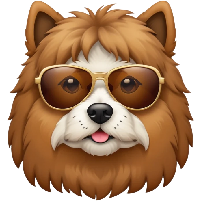 Shaggy dog with sunglasses  emoji