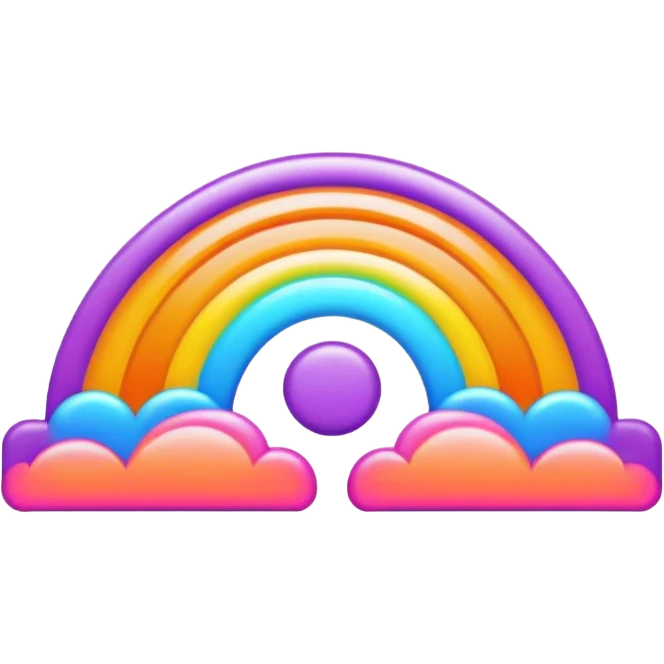Psychedelic colored Border line emoji