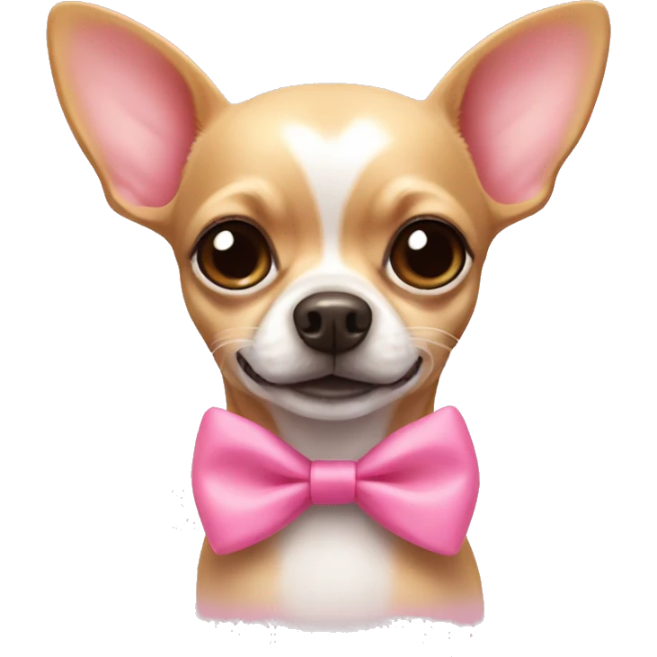 Chihuahua with pink bow emoji