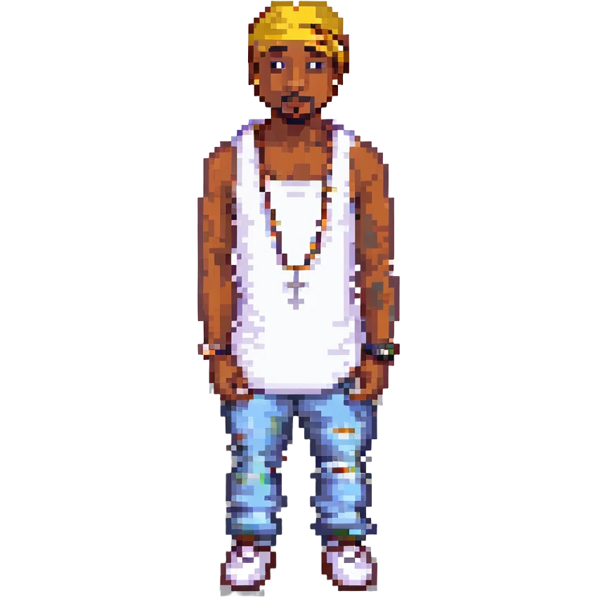 2Pac в полный рост, no background emoji