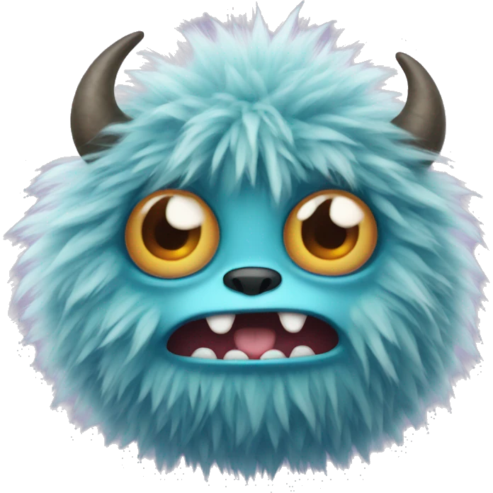 cute fuzzy monster emoji