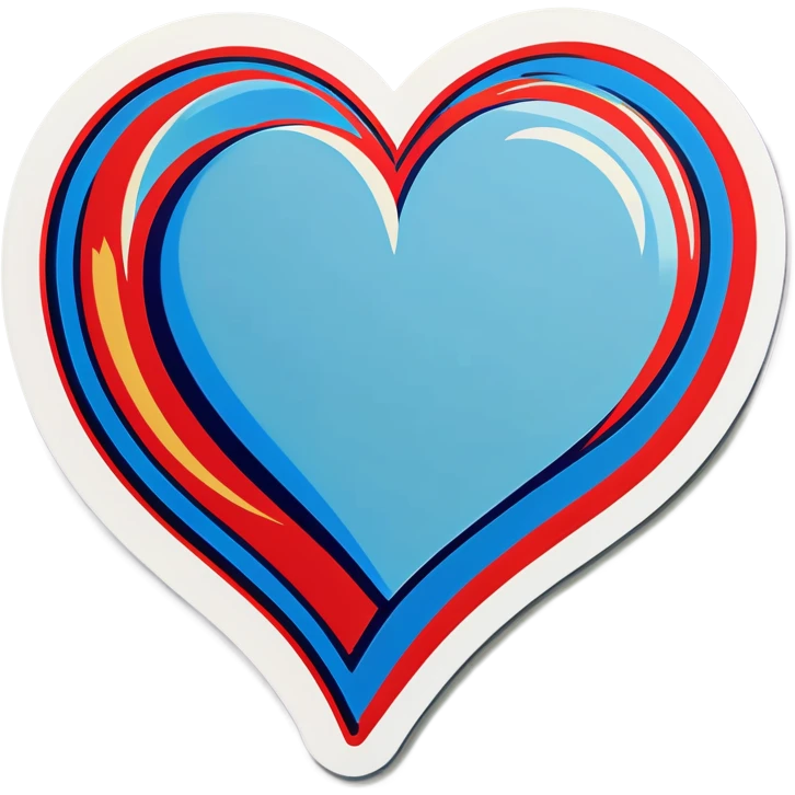 Pop art blue heart  emoji