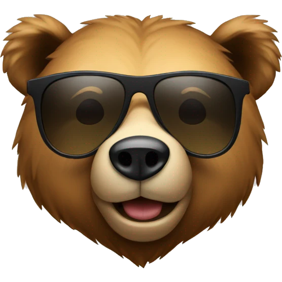 Bear with a sunglasses emoji