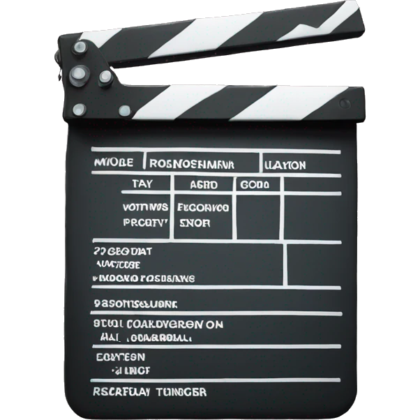 clapperboard with director emoji