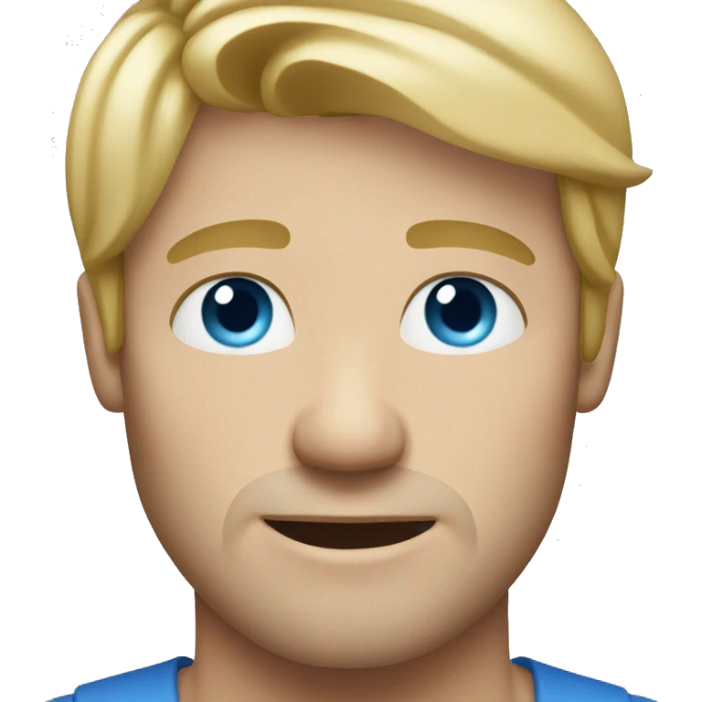 face blonde man with blue eyes emoji