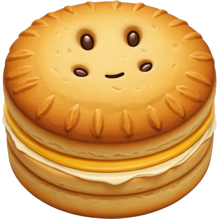 Biscuit rond sans visage emoji
