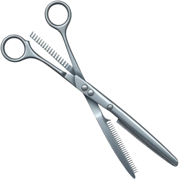 Make into an emoji with hair shears and a comb 2D emoji