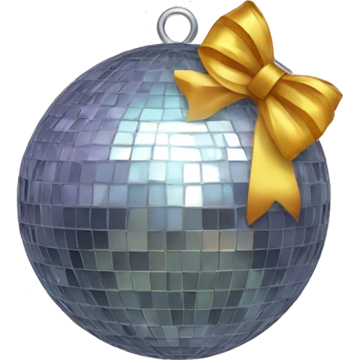 disco ball with bow emoji