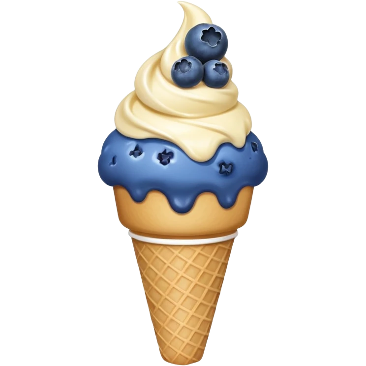 icecream-cone-blueberries emoji