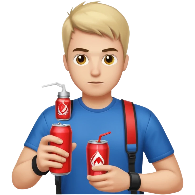 Pro gamer with energy drink












 emoji