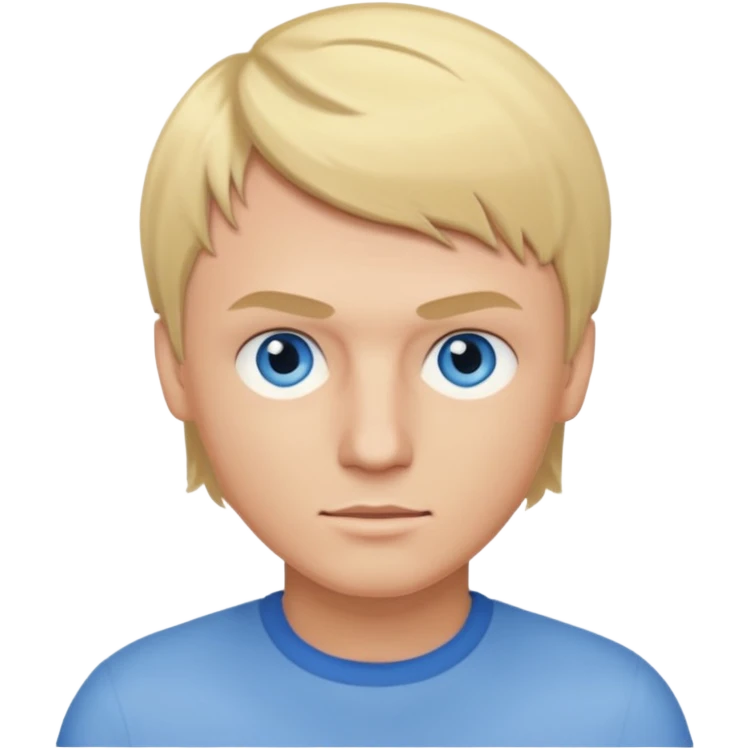Nick Carter blue eyes, blonde bob cut hair emoji