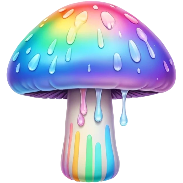  melting pastel rainbow mushroom  emoji