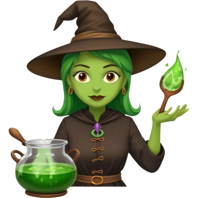 green witch cooking potion emoji