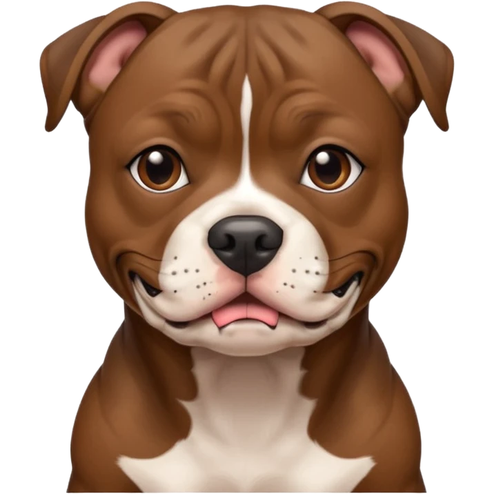 brown brindle dark mouth staffordshire bull terrier emoji