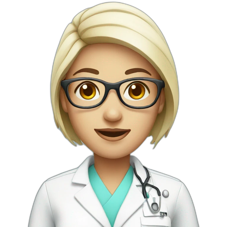 round face nurse with glasses emoji