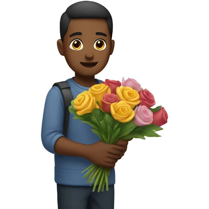 Someone handing flowers emoji