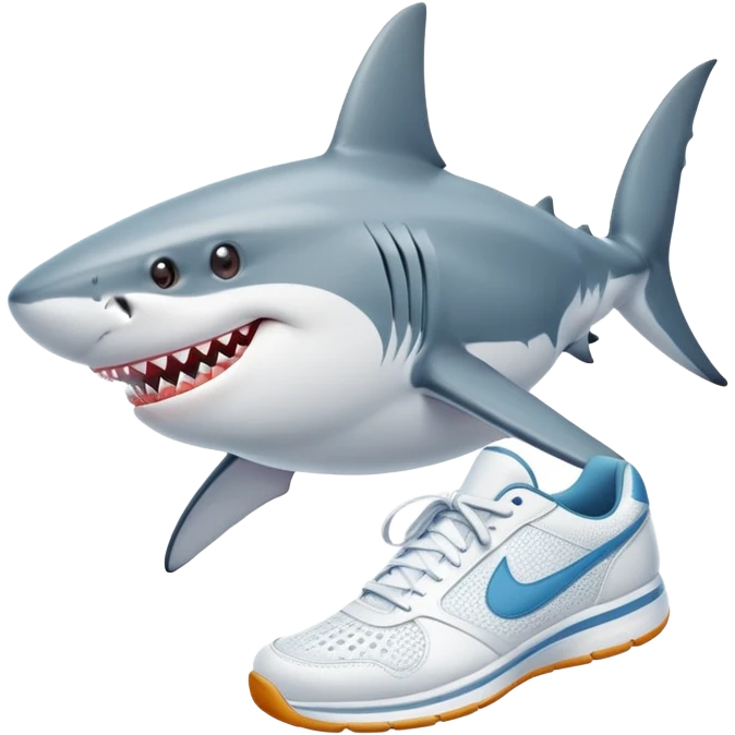 Tiburón con tenis  emoji