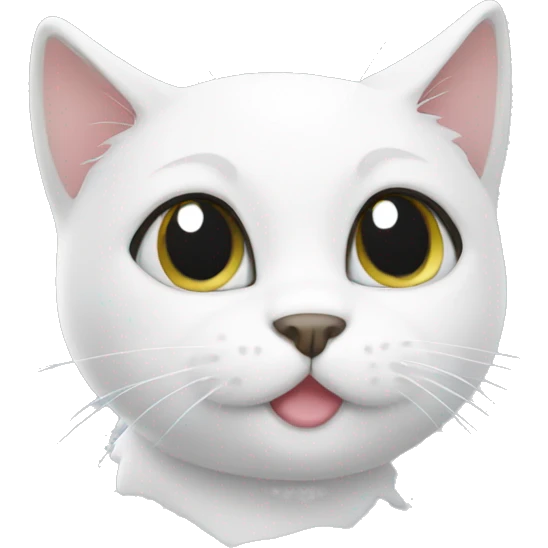 cute white cat emoji