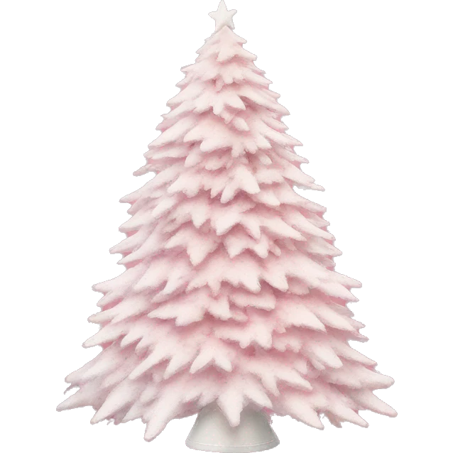 Loveshackfancy pink and white Christmas tree emoji