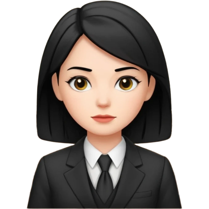 court white woman with black hair emoji