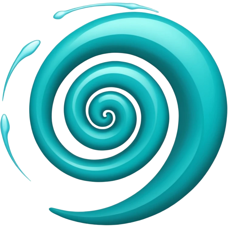 Swirl storm mark the colur teal emoji