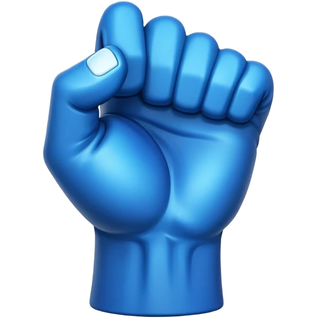 Blue cosmic fist up emoji