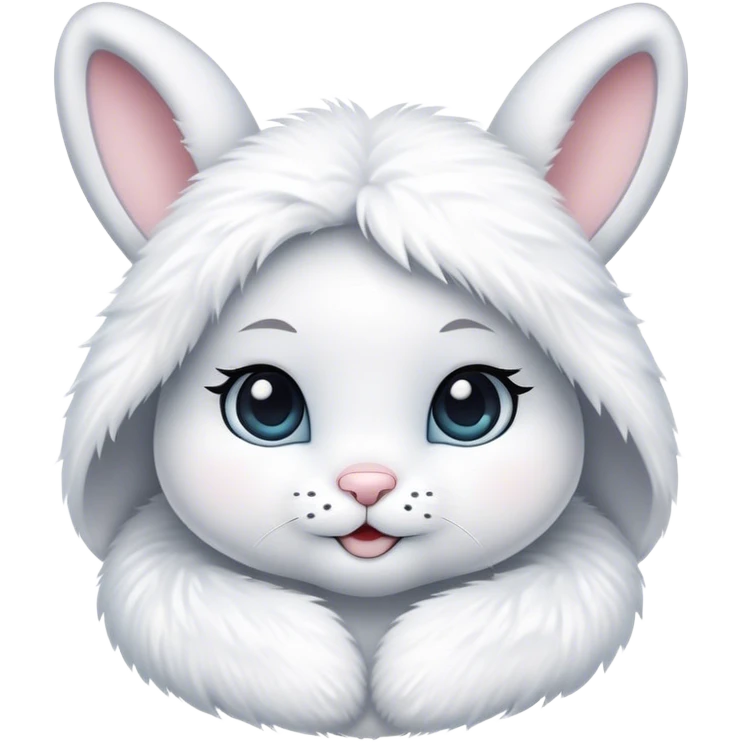 cute snow bunny  emoji