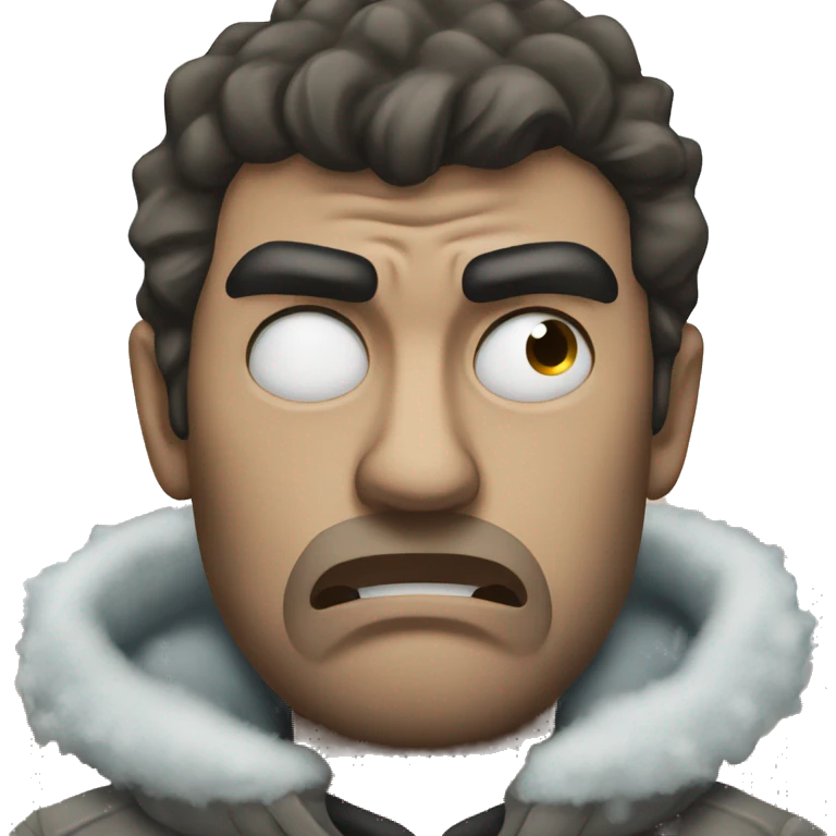 Cold and angry emoji