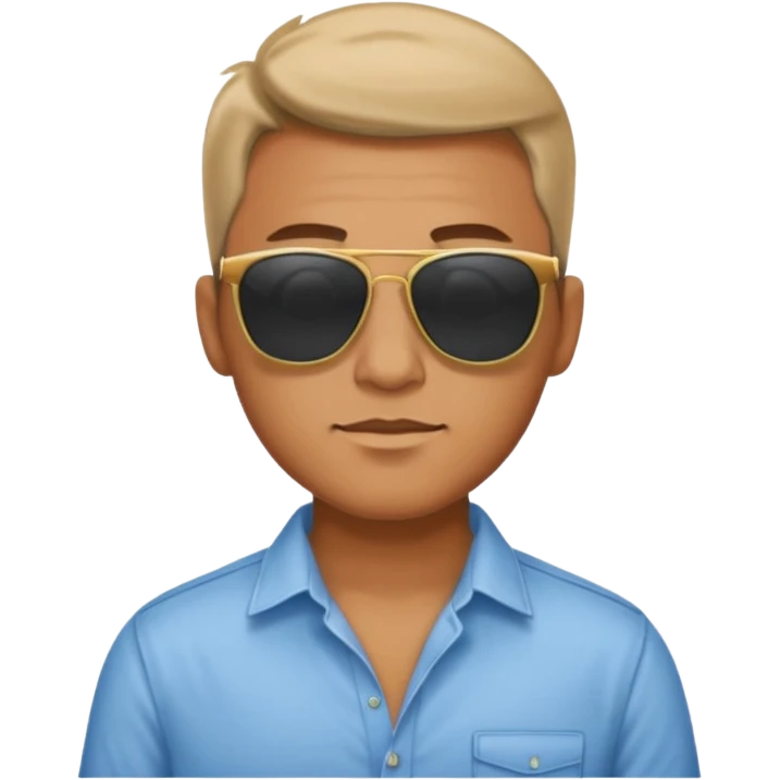 man with sunglasses and shirt emoji