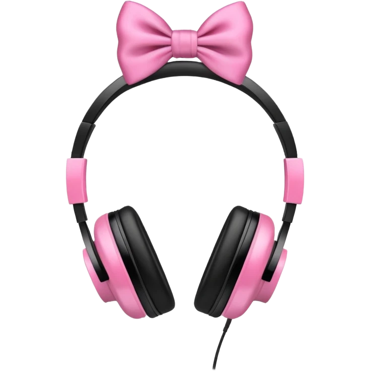 headphones with bow emoji