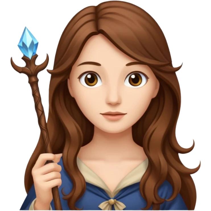 woman with long hair and a wand emoji
