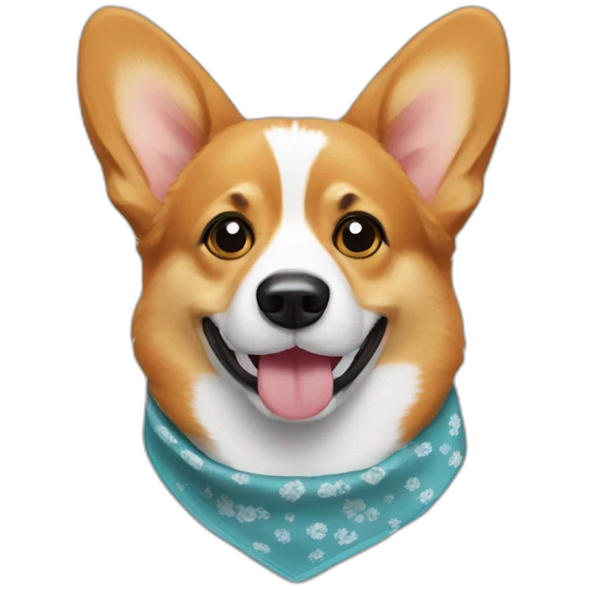 Corgi with bandanna emoji