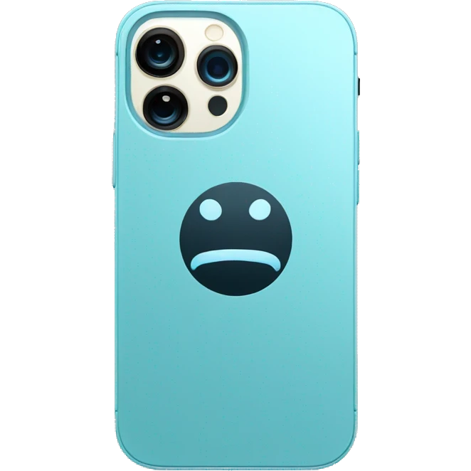 iPhone 13 Pro in light blue colour emoji