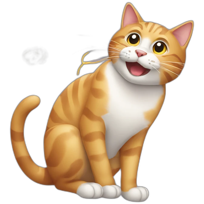 cat flossing emoji