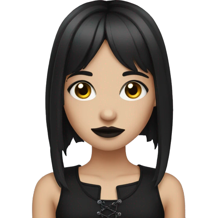 Goth girl emoji
