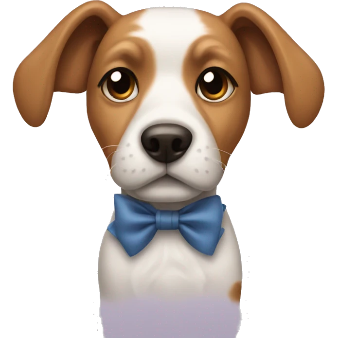 Dog wearing a bow  emoji