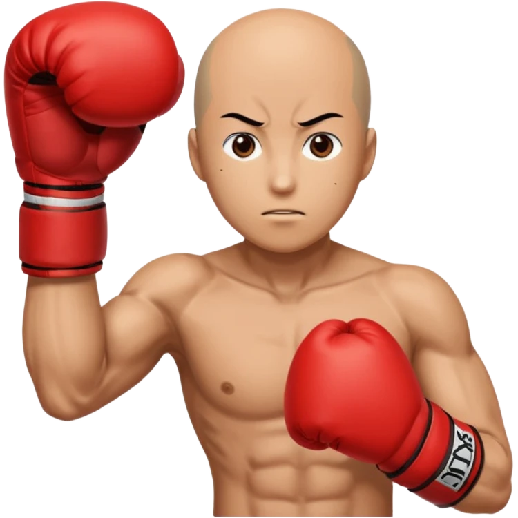Saitama red hand punch with boxing glove emoji