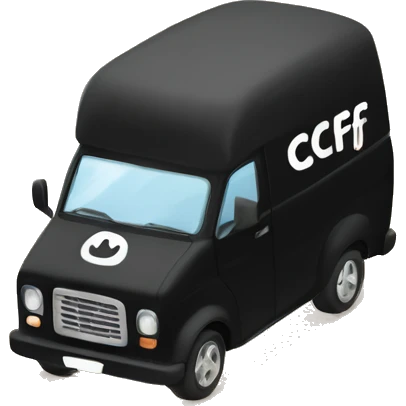 Black van emoji with the words CCF FLOORS written across the side emoji