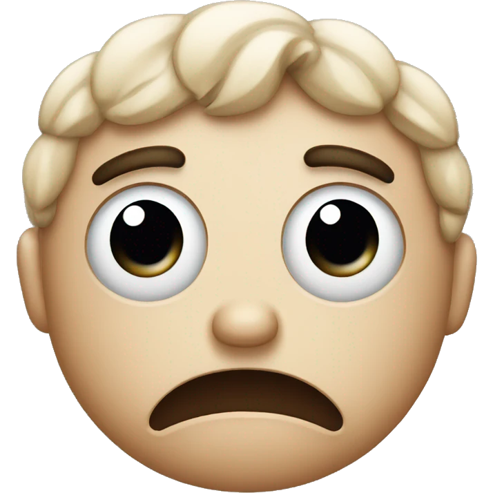 frowning emoji with sweat mark emoji